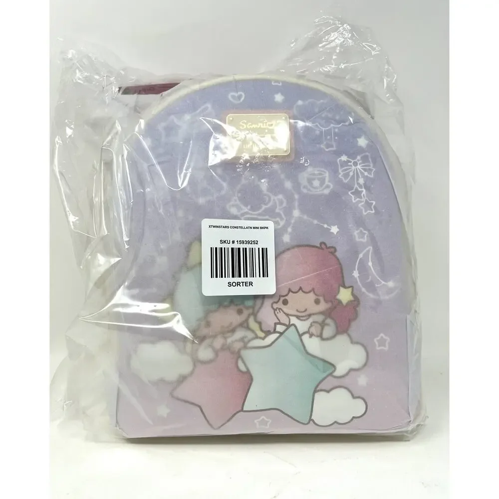 Loungefly Little Twin Stars Mini Backpack Constellation Lavender NWT Sanrio